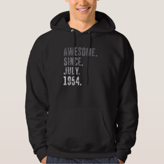 Awesome Since July 1954 68th Birthday Vintage 1954 Hoodie