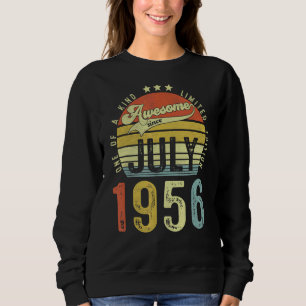 Awesome Since July 1956 Vintage 66th Birthday For Sweatshirt