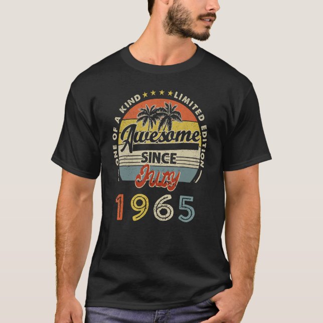 Awesome Since July 1965 One Of A Kind T-Shirt (Front)