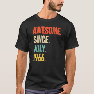 Awesome Since July 1966 56 Year Old 56th Birthda T-Shirt