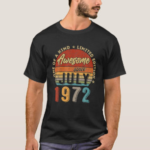 Awesome Since July 1972 Vintage 50th Birthday T-Shirt