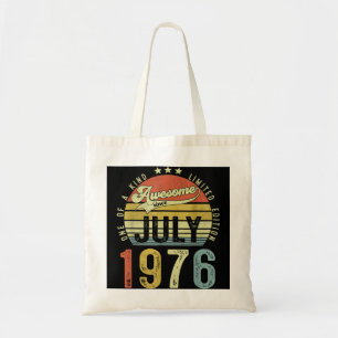 Awesome Since July 1976 Vintage 46th Birthday for  Tote Bag