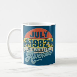 Awesome Since July 1982 40 Years Old 40th Coffee Mug