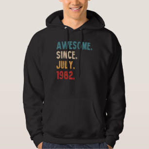 Awesome Since July 1982 Vintage 40th Birthday 1 Hoodie