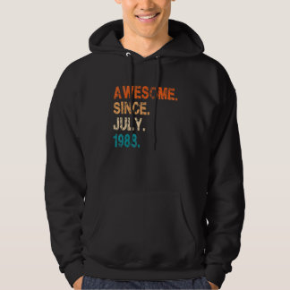 Awesome Since July 1988 Vintage 34th Birthday Hoodie