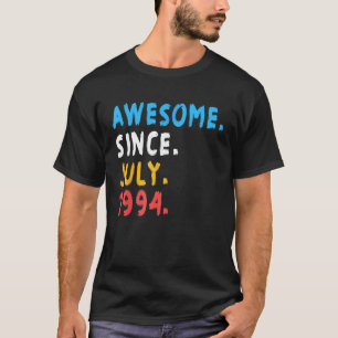 Awesome Since July 1994 29 Years Old 29th Birthday T-Shirt