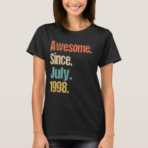 Awesome Since July 1998 24th Birthday Vintage T-Shirt