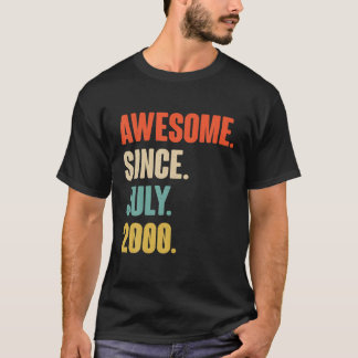 Awesome Since July 2000 Birthday - Gift For 21 Yea T-Shirt