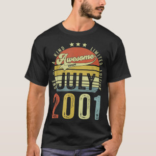 Awesome Since July 2001 Vintage 21st Birthday for T-Shirt