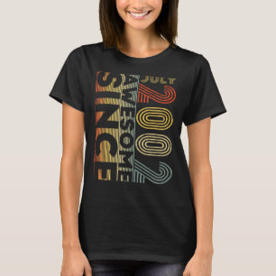 Awesome Since July 2002 21st Birthday Man Women T-Shirt