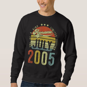 Awesome Since July 2005 Vintage 17th Birthday For Sweatshirt