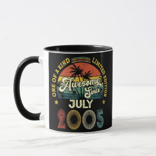 Awesome Since July 2005 Vintage 17th Birthday Mug
