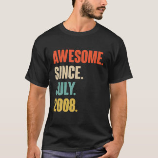 Awesome Since July 2008 Birthday - Gift For 13 Yea T-Shirt