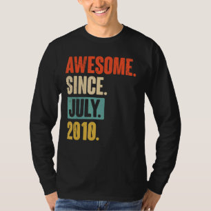 Awesome Since July 2010  12 Year Old 12th Birthday T-Shirt