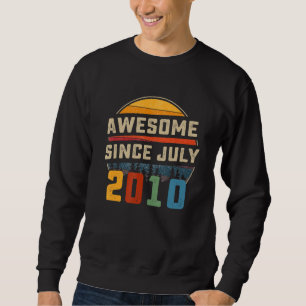 Awesome Since July 2010 12th Birthday  12 Years Ol Sweatshirt