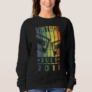 Awesome Since July 2011 11 Years Old 11th Birthday Sweatshirt