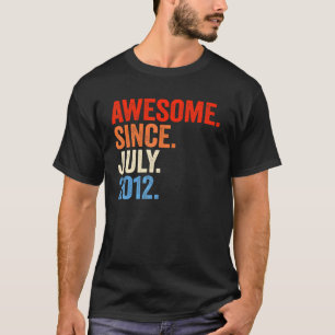 Awesome Since July 2012 10th Birthday 10 Years Ol T-Shirt
