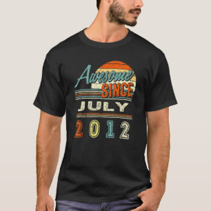 Awesome Since July 2012 9 Years 9th Quarantine Bir T-Shirt