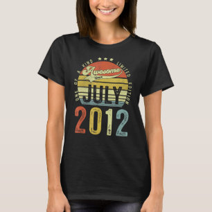 Awesome Since July 2012 Vintage 10th Birthday For T-Shirt