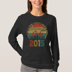 Awesome Since July 2015 Vintage 7th Birthday T-Shirt