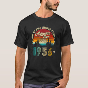 Awesome Since June 1956 66 Years Old 27th Birthday T-Shirt