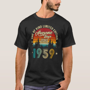 Awesome Since June 1959 63 Years Old 27th Birthday T-Shirt