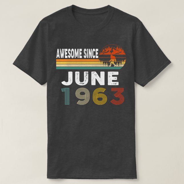 Awesome Since June 1963 T-Shirt (Design Front)