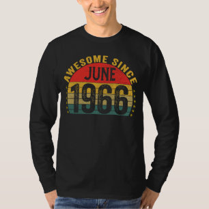Awesome Since June 1966 57th Birthday Women Men T-Shirt