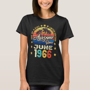 Awesome Since June 1966 Vintage 56th Birthday T-Shirt