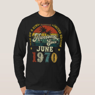 Awesome Since June 1970 Vintage 52nd Birthday T-Shirt
