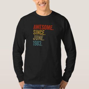 Awesome Since June 1983 39th Birthday Vintage Retr T-Shirt