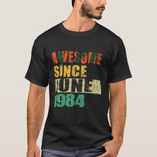 Awesome Since June 1984 40 Years Old 40th Birthday T-Shirt