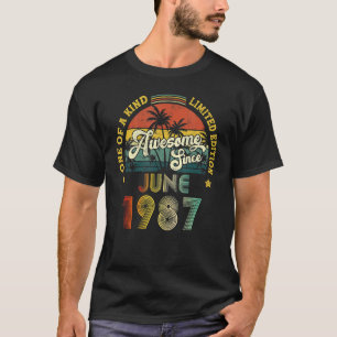 Awesome Since June 1987 35 Years Old 35th Birthday T-Shirt