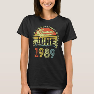 Awesome Since June 1989 34th Birthday For 34 year T-Shirt
