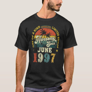 Awesome Since June 1997 Vintage 25th Birthday T-Shirt