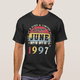 Awesome Since June 1997 Vintage Retro Birthday T-Shirt