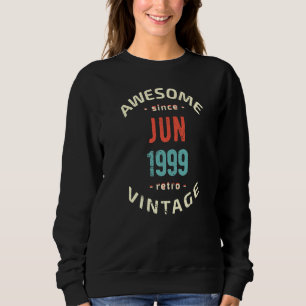 Awesome since June 1999 retro vintage 1999 birth Sweatshirt