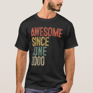 Awesome Since June 2000 Men Woman 21St Birthday 21 T-Shirt