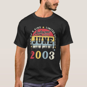Awesome Since June 2003 Vintage Retro Birthday T-Shirt