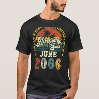 Awesome Since June 2006 Vintage 16th Birthday T-Shirt