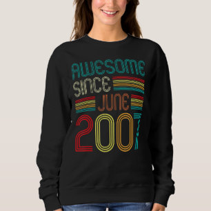 Awesome Since June 2007 Vintage 15 Years Old 15th  Sweatshirt