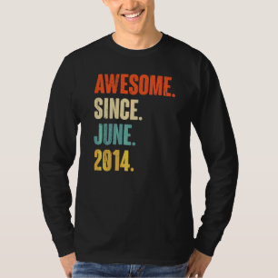 Awesome Since June 2014 8 Year Old 8th Birthday T-Shirt