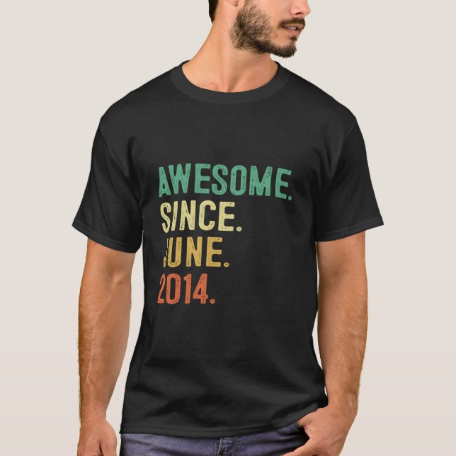 Awesome Since June 2014 9Th 9 T-Shirt (Front)