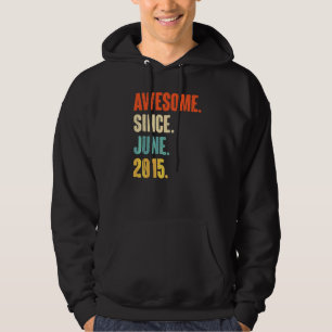 Awesome Since June 2015 7 Year Old 7th Birthday Hoodie