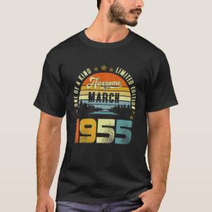 Awesome Since March 1955 Vintage 67Th Birthday For T-Shirt