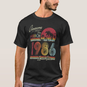 Awesome Since March 1986 36 Years 36th Birthday T-Shirt