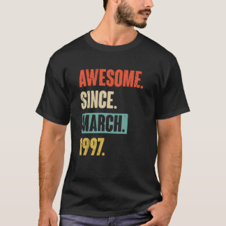 Awesome Since March 1997 Birthday 26th Decoration T-Shirt