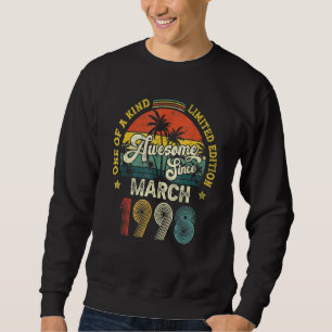 Awesome Since March 1998 Vintage 24th Birthday For Sweatshirt