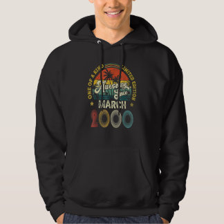 Awesome Since March 2000 Vintage 22th Birthday For Hoodie