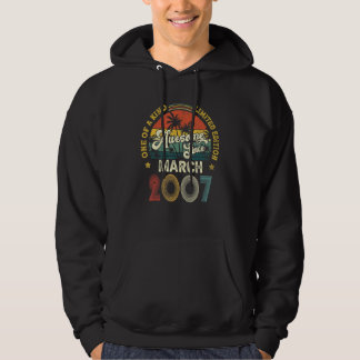 Awesome Since March 2007 Vintage 15th Birthday For Hoodie